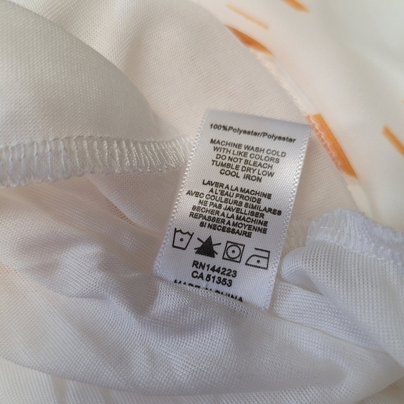 Bishop + Young Orange And White Riviera Print Flowy Tunic Dress - Picture 4 of 10